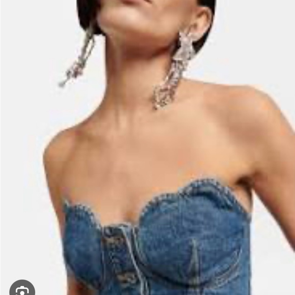 Denim cropped top